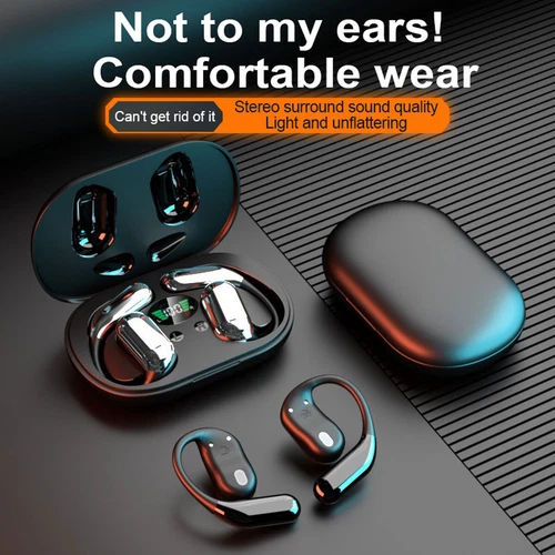 Open-Ear Bluetooth 5.4 Headphones Wireless Earbuds Sport Headset Touch Screen - Picture 6 of 23