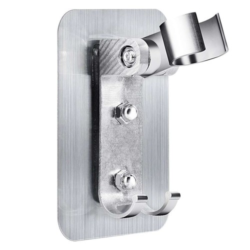 Adjustable 2X Handheld Shower Head Hooks Holder Wall Mount Bracket Self-adhesive - Picture 5 of 12