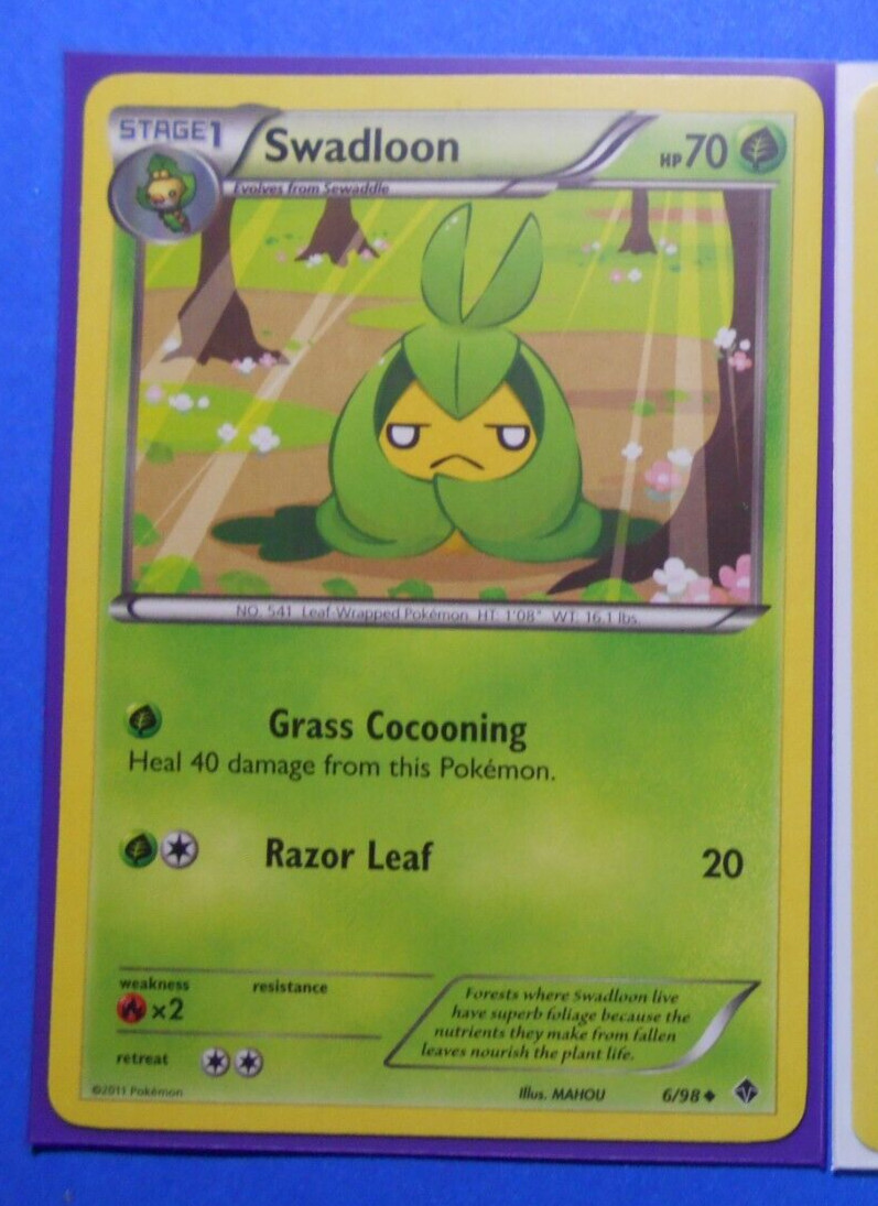 Swadloon 5/98 Pokemon card BW Emerging Powers uncommon NM