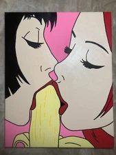 Pop Art Hand Painted Acrylic Painting Canvas 16x20