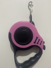 5M Retractable Dog Lead Extendable Training Dog Puppies Leash Pet Leads PINK