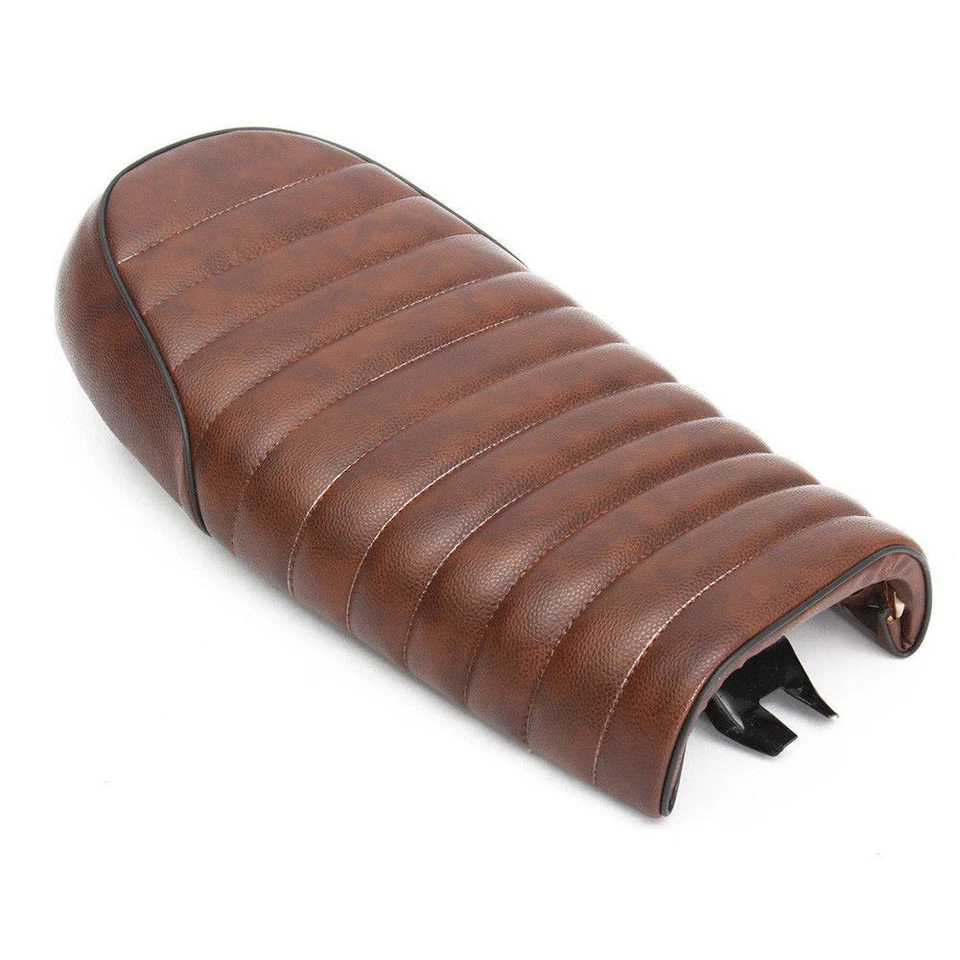Asiento café racer vintage marrón para motocicleta Yamaha RD125 250 60 400 XJ650 XT225 Foto 3 de 4