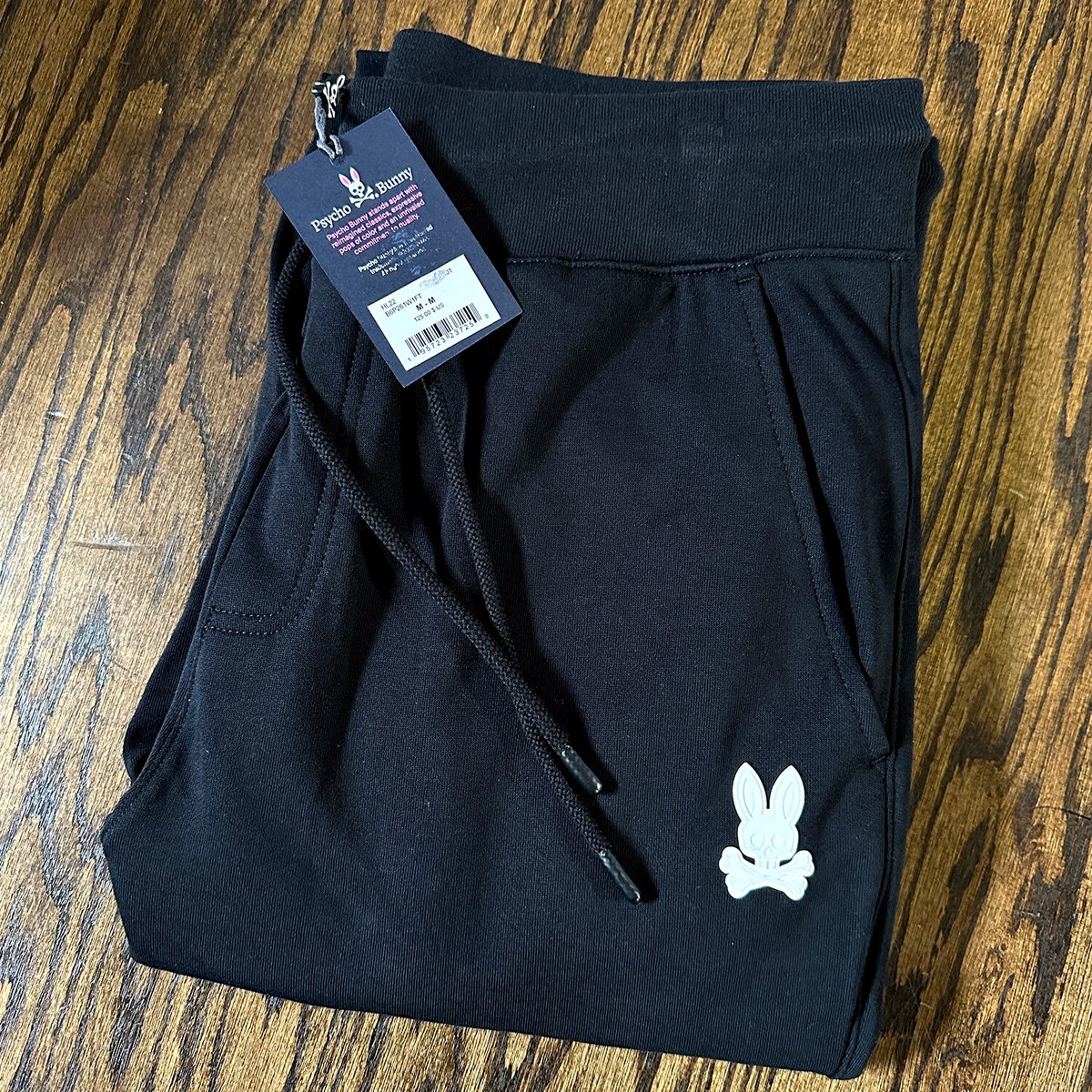 NEW* Men Psycho Bunny Wilkes Sweat Pants Black (B6P261W1FT