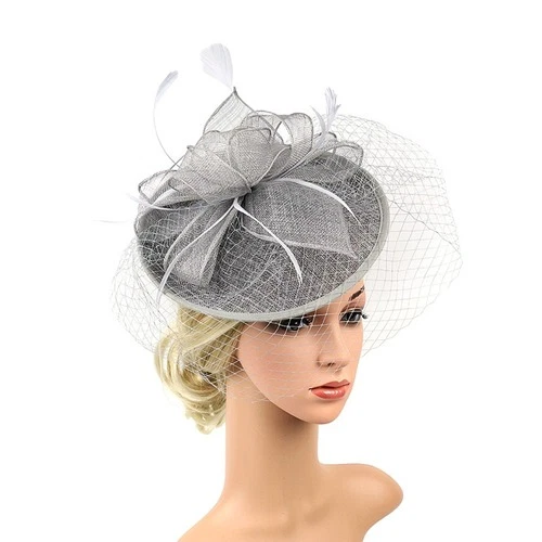 Sombrero de fieltro para mujeres Sombreros de novia Fascinadores/tocado Fiesta Accesorios para el cabello Foto 3 de 4