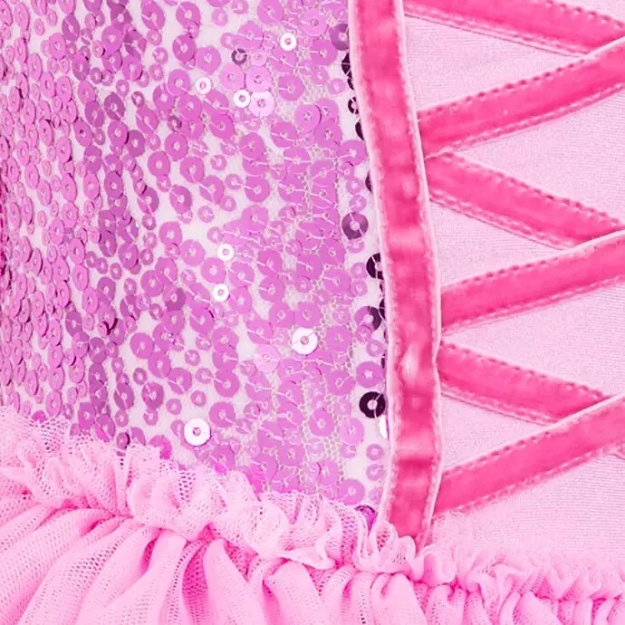 Disney Store Enredado Rapunzel Disfraz Vestido Cordones Leotardo Tutú Lentejuelas Talla 4 NUEVO Foto 4 de 4