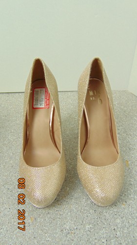 Mix No 6 Adoviel Women US 8 Gold Platform Heel New with box - Picture 4 of 9