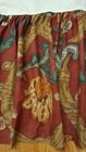 Ralph Lauren Cadiz Twin Bed Skirt Brick Red Teal Beige Muted Jacobean 15.5" Drop
