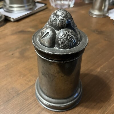 Fruit Top design 1868 English Pewter Mousse Pudding Mold 1 quart