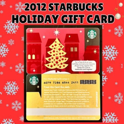 2012 RARE NEW STARBUCKS HOLIDAY TREE HTF Christmas Gift Card