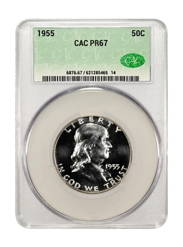 1955 PR67 Franklin Half Dollar CACG