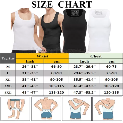 Fajas Colombianas para Hombres Uomo Compressione TOP CONTROLLO ADDOME SHAPEWEAR US - Foto 2 di 46