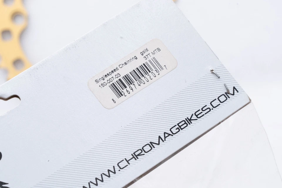 PLATO CHROMAG 37T 104 BICICLETA DE MONTAÑA VINTAGE 4 BRAZOS DORADO DE UNA SOLA VELOCIDAD Foto 4 de 4