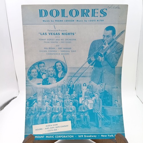 Vintage Sheet Music, Dolores by Frank Loesser and Louis Alter, Paramount 1941