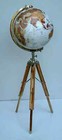 Modern Map Atlas World Globe With Wooden Tripod Stand Globe Floor Decor 18"  Big