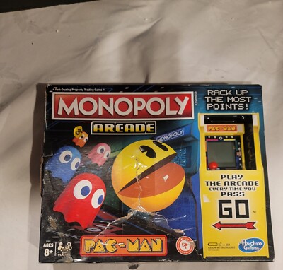Monopoly Electronic Arcade Pac Man Board Game By Hasbro NOB