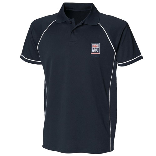 OFFICIAL Royal Navy Armed Forces Veteran Embroidered Performance Polo - 第 1/2 張圖片