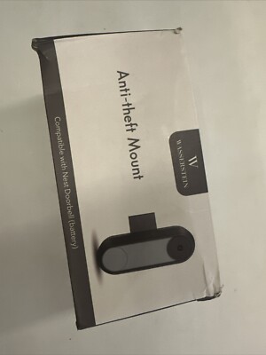 Wasserstein Anti-Theft Mount Made for Google Nest Doorbell Battery)  Black