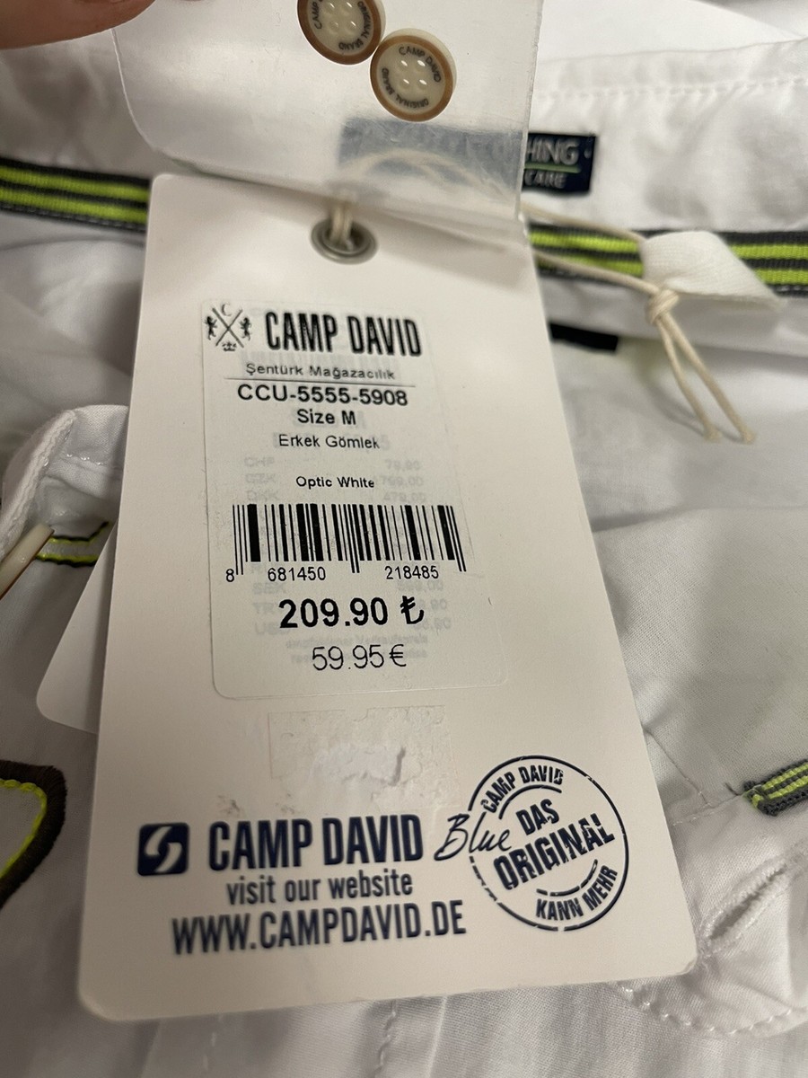 M.Y　Ｌサイズ Camp David Shirt Mens Medium Button Up Cotton Embroidered L/S