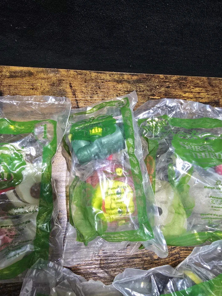 McDonald's Happy Meal Toy Shrek The Third 2007 nuevo en paquete juego completo #1-8 y extra #1 Foto 4 de 4