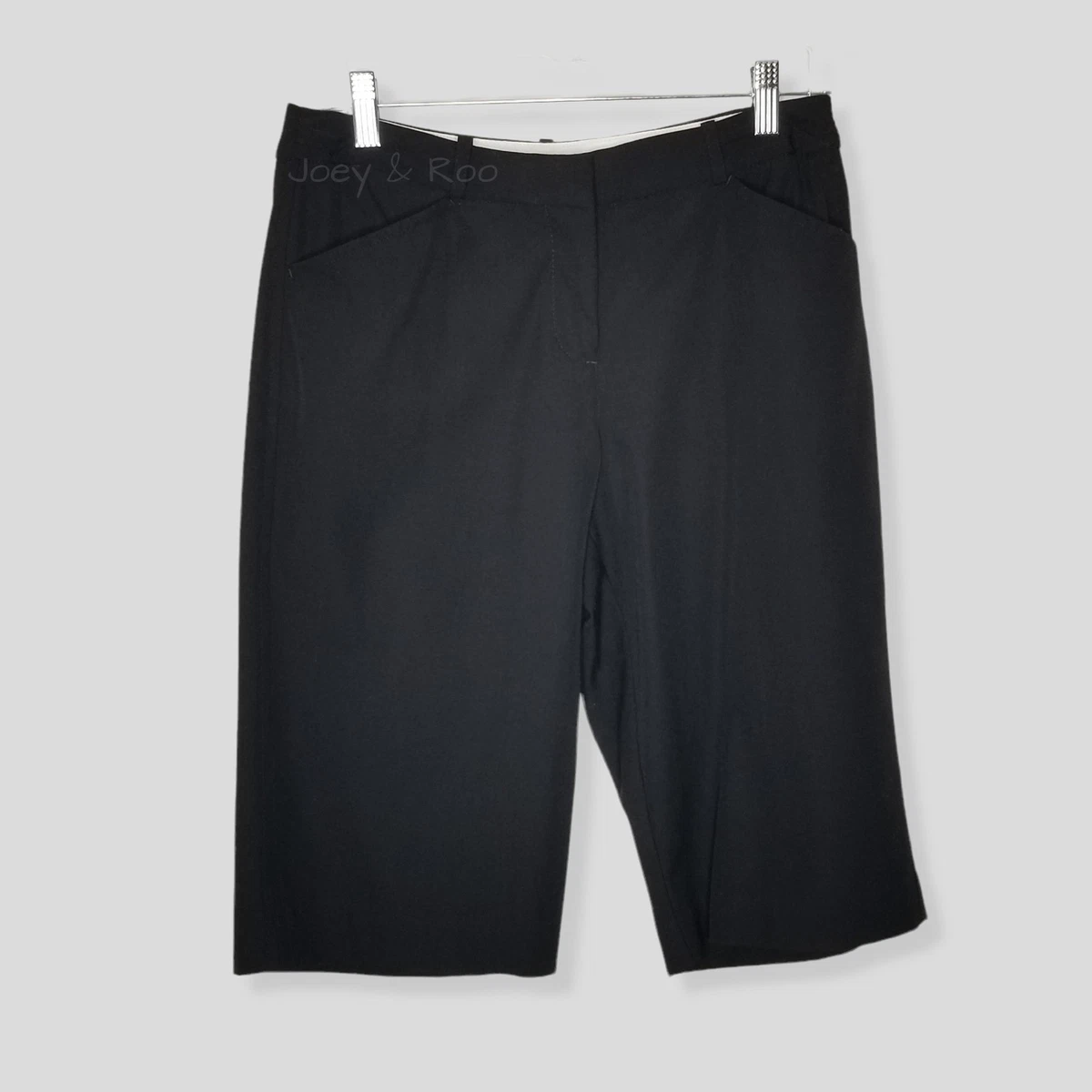 Worthington Stretch Women s 4 Black Bermuda Knee Length Shorts