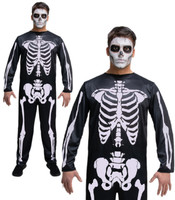 Skelett Overall Halloween KostüM Skelett KostüM Outfit Herren Damen