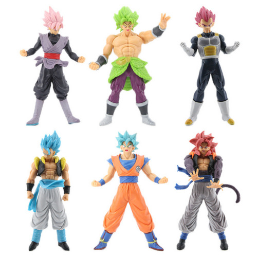 6pcs Dragon Ball Z Figures Set Super Saiyan Goku Son Blue Gokou Vegeta In  Stock