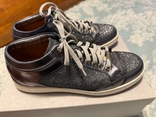 Jimmy Choo London Miami women  s Silver Glitter sneakers Size EU41 preowned