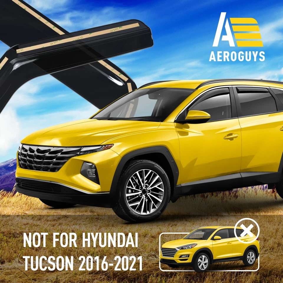 Parasoles de lluvia protectores de viento para Hyundai Tucson 2022-2025 Foto 4 de 4