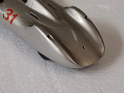 Gussmodell, Kleinserie Auto Union Rekordrennwagen silberchrom, etwa 1/43 - Bild 4 von 5