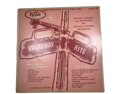 Vincent Youmans Geo.Cohan Broadway Hits LP Record Royale Orchestra  Europe 1953