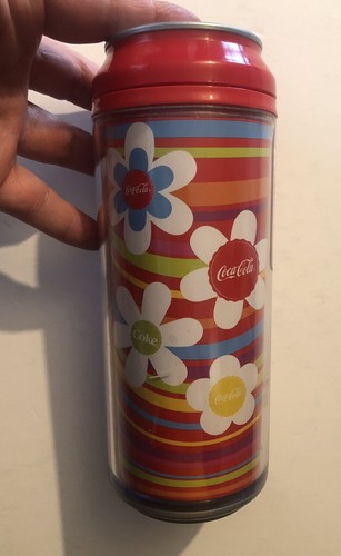 Bicchiere Coca Cola Bicchiere Bicchiere Tazza Twist Top Antiversamento GS50C - Foto 1 di 7