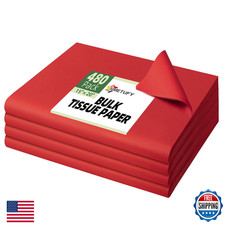 Simetufy Red Tissue Paper - 480 Sheets 15 X 20 Inches For Gift Bags Packaging