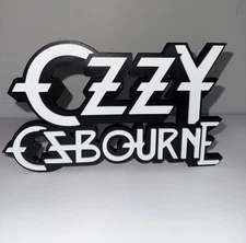 Ozzy Ozbourne 3D Logo Sign Selfing Standing Shelf Art Wall Display Rock Gift
