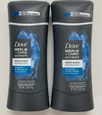 2x Dove Men Care Ultimate Smooth Glide Solid Antiperspirant hydrating, water-bas