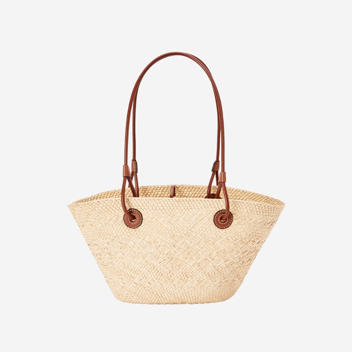 ☆LOEWE☆ SMALL ANAGRAM BASKET BAG かごバッグ NATURAL×TAN♪ Loewe Small Anagram Basket Bag in Iraca Palm and Calfskin