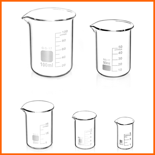 Becherglas Set 5-Teilig Borosilikatglas 5-100 Ml FüR Labor KüChe, 5Ml, 10Ml-image