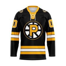 Providence Bruins Personalized 2025/26 Black Lace Hockey Shirt Fan Gear