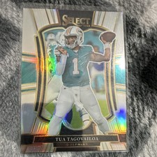 SILVER PRIZM 2025 Panini Select Premier Level Tua Tagovailoa #181 Dolphins