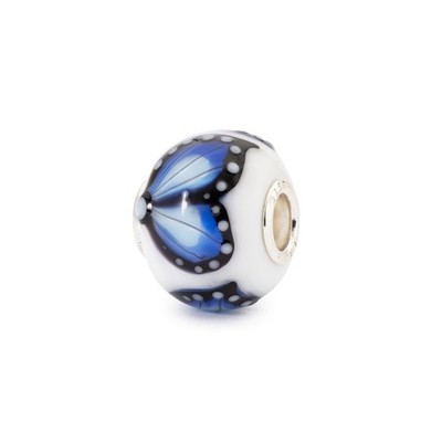 TROLLBEADS Glasbead Flügel der Freiheit LIMITIERT Sterlingsilber TGLBE-30193