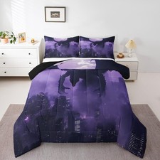 Dragon Bedding Set Boys Girls Twin Size Dinosaur Comforter Set for Kids Women...