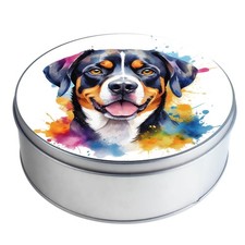 Metalldose /  Vorratsdose / Aufbewahrungsdose rund  - Entlebucher Sennenhund 87