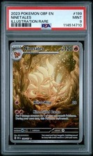 2023 POKEMON OBF EN-OBSIDIAN FLAMES ILLUSTRATION RARE #199 NINETALES GRADEDPSA 9