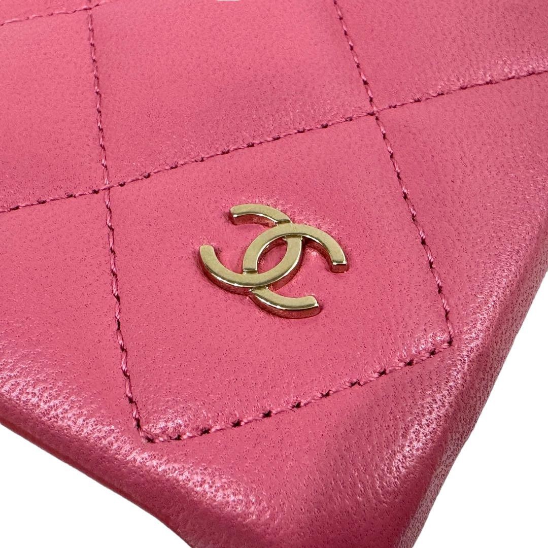 シャネル iPhone14Proケース パール マトラッセ ピンク AP3556 シャネル iPhone14Proケース パール マトラッセ ピンク AP3556 パール