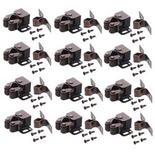12 Sets Double Roller Catch Cabinet Latch Zinc Alloy Spring Loaded Lock