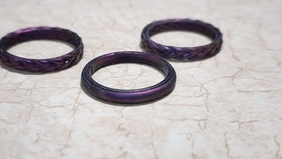 Egnaro Women's Purple Bands, Silicone Thin and Stackable Athletic Bands Size 9