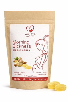 Morning Sickness Ginger Candy Lozenges for Pregnancy & Travel, Queasy Tummy C...