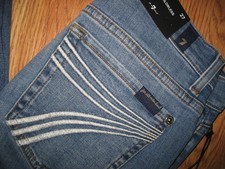 7 For All Mankind Dojo Tailorless 7R310C491 FX White Embroider 7 Women Size 27