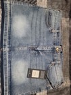 $119 True Religion Denim Skirt Womens Sz 28 Light Blue Mellow Wash Studded Mini — photo 2