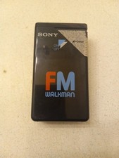 Vintage 1980s SONY SRF-16W FM Radio Walkman Belt Clip Original Works