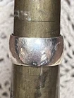 Antique 1940s Sterling Silver Wide Band Wedding Ring Vintage Classic Size 7